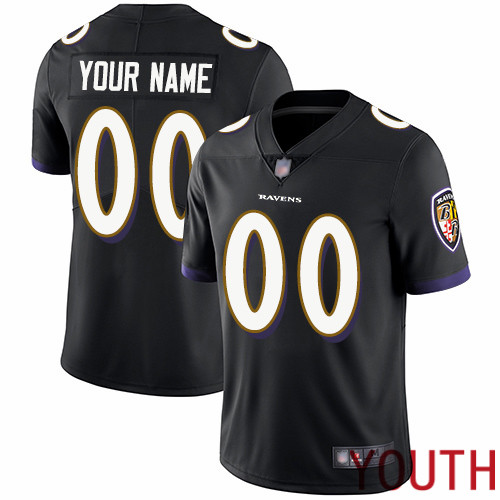 Limited Black Youth Alternate Jersey NFL Customized Football Baltimore Ravens Vapor Untouchable